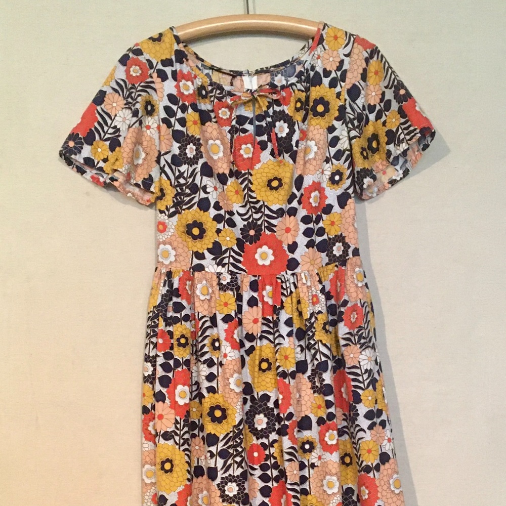1970s handmade sunflower dress